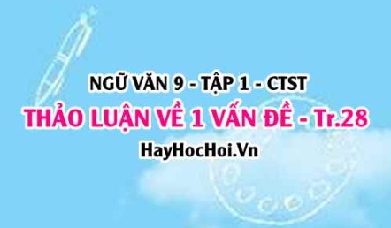 Soạn bài Thảo luận về một vấn đề đáng quan tâm trong cuộc sống trang 28 Ngữ văn lớp 9 tập 1 Chân trời sáng tạo